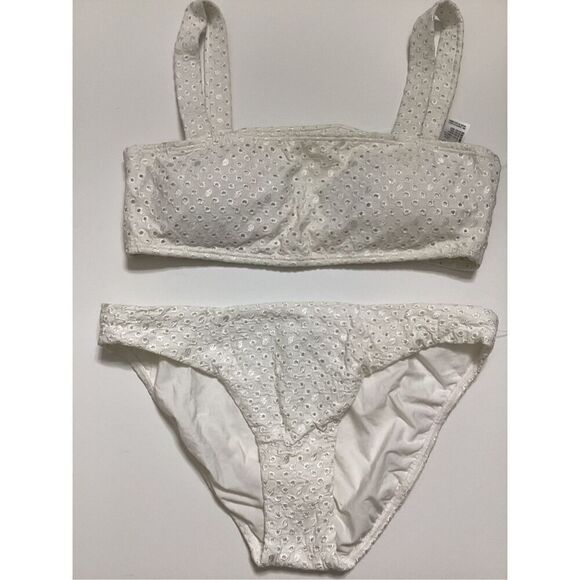 New. Pilyq white bikini set. Medium. Retails $149 - Picture 12 of 14